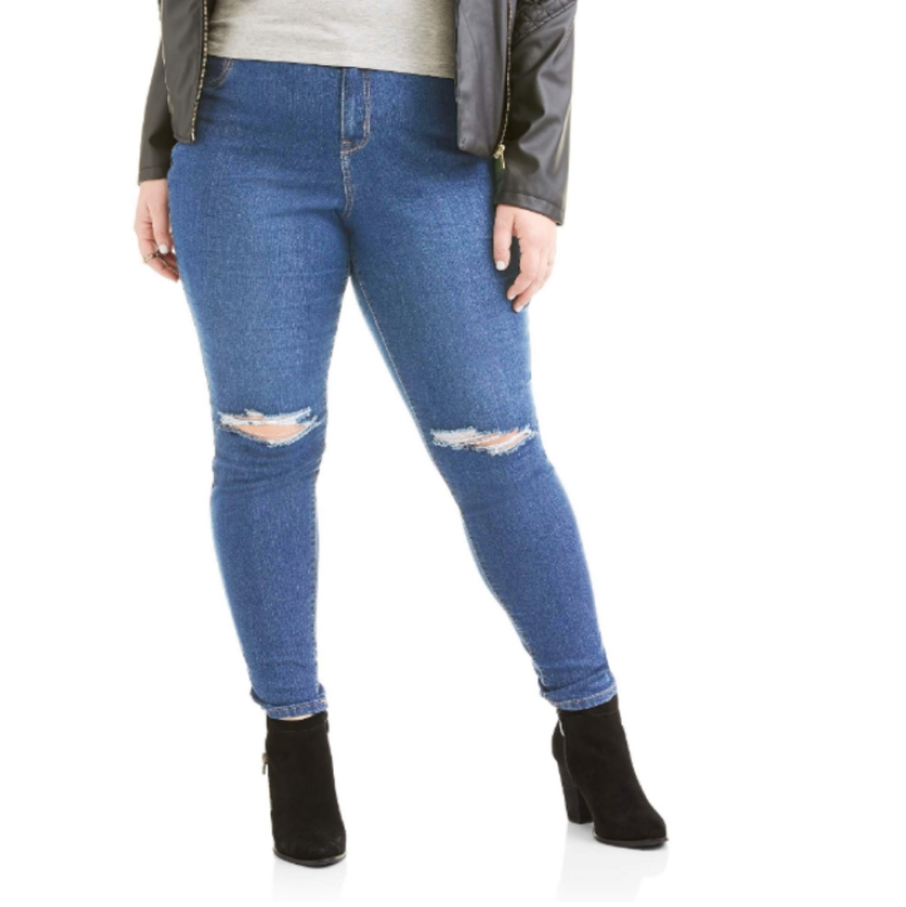 Plus size A3 denim jeans with distress nwt size 26